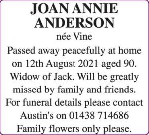 JOAN ANDERSON