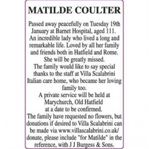 MATILDE COULTER