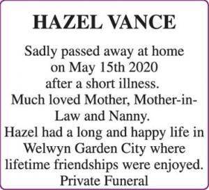 HAZEL VANCE