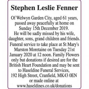 STEPHEN LESLIE FENNER