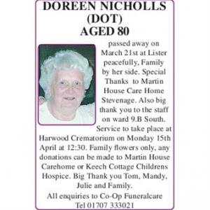 Doreen Nicholls (Dot)