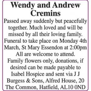 Wendy and Andrew
Cremins