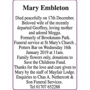 Mary Embleton