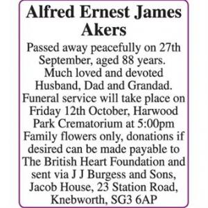 Alfred Ernest James Akers