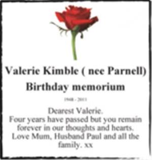 Valerie Kimble ( nee Parnell)