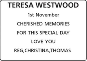 TERESA WESTWOOD