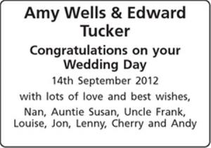 Amy Wells - Edward Tucker