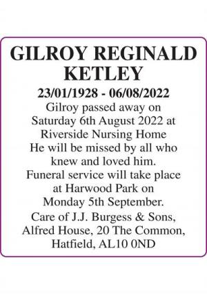 Gilroy Reginald Ketley